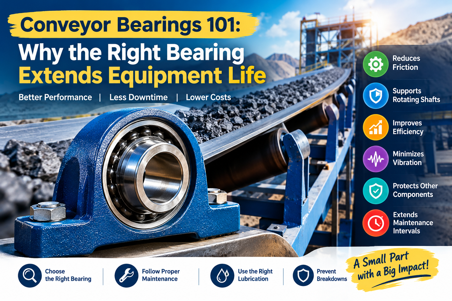 Conveyor Bearings 101: Why the Right Bearing Extends Equipment Life