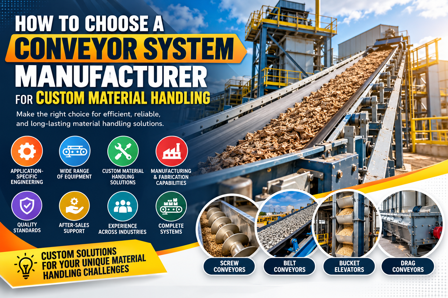 How to Choose a Conveyor System Manufacturer for Custom Material Handling
