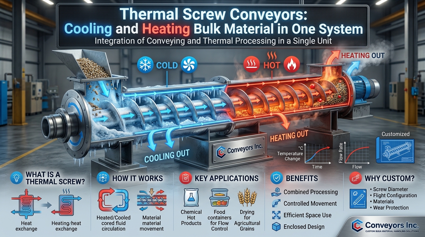 Thermal Screw Conveyors: Cooling and Heating Bulk Material in One System